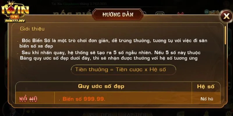 Cách chơi Bốc Biển Số iWin hiệu quả nhất